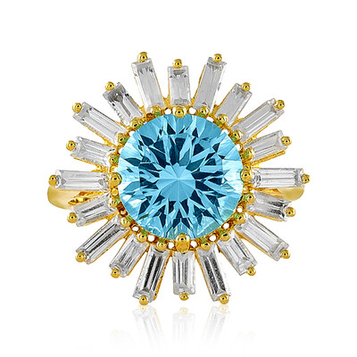 Anello in argento con Topazio Blu Cielo