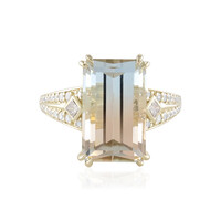 Anello in oro con Topazio multicolore dell'Ucraina (de Melo)
