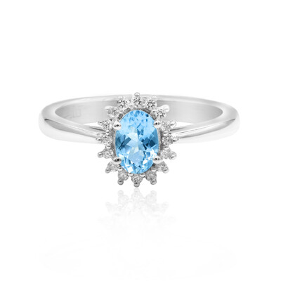 Anello in argento con Acquamarina Santa Maria