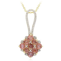 Collana in oro con Zaffiro Padparadscha (non riscaldato) (AMAYANI)