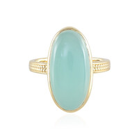 Anello in argento con Calcedonio Blu