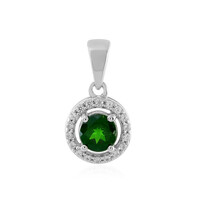 Ciondolo in argento con Diopside Russo