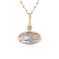 Collana in argento con Labradorite Verde Maniry (KM by Juwelo)