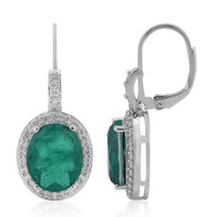 Orecchini in argento con Quarzo Verde Foresta