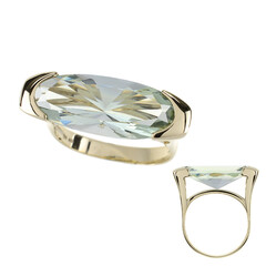 Anello in oro con Ametista Verde
