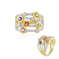 Anello in argento con Zaffiro Rosa