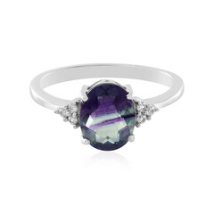 Anello in argento con Fluorite Bicolore