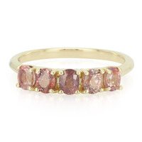 Anello in oro con Zaffiro Padparadscha (non riscaldato)