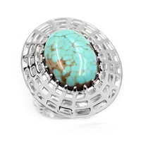 Anello in argento con Turchese della Miniera 8 (Anne Bever)