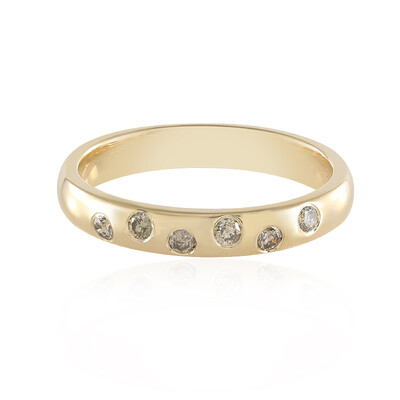 Anello in oro con Diamante Cioccolato SI1
