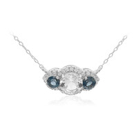 Collana in argento con Topazio Bianco
