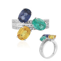 Anello in oro con Smeraldo Zambia