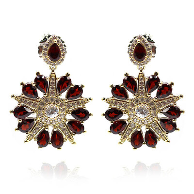 Orecchini in argento con Granato Mozambico (Dallas Prince Designs)