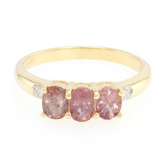Anello in oro con Zaffiro Padparadscha (non riscaldato) (AMAYANI)