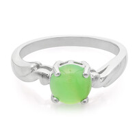 Anello in argento con Crisoprasio Imperiale