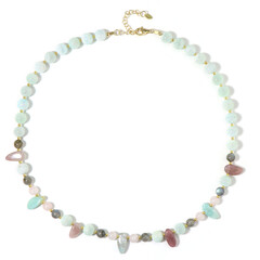 Collana in argento con Quarzo Rosa (Riya)