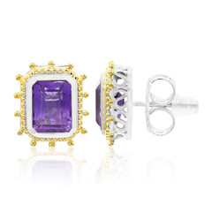 Orecchini in argento con Ametista Zambiana (Dallas Prince Designs)