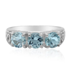 Anello in argento con Topazio Blu Cielo