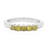 Anello in argento con Diamante Giallo