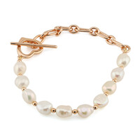 Bracciale in argento con Perla d'Acqua Dolce Bianca (TPC)
