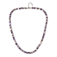 Collana in argento con Ametista Chevron