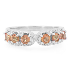 Anello in argento con Zaffiro Arancione