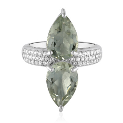 Anello in argento con Ametista Verde