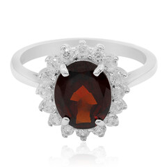 Anello in argento con Granato Mozambico