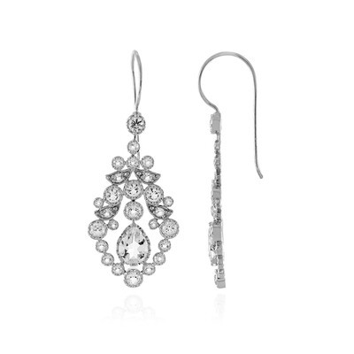 Orecchini in argento con Topazio Bianco