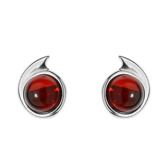 Orecchini in argento con Ambra Rossa Colombiana