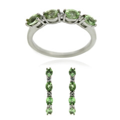 Anello in argento con Tsavorite