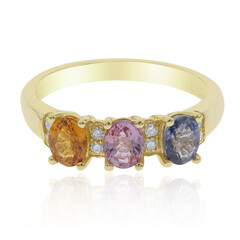Anello in oro con Zaffiro Fancy