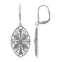 Orecchini in argento con Diamante I3 (I)