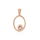 Ciondolo in argento con Tormalina Rosa (MONOSONO COLLECTION)