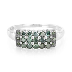 Anello in argento con Diamante Fancy