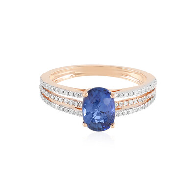 Anello in oro con Zaffiro Ceylon
