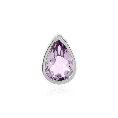 Ciondolo in argento con Ametista Rose de France (MONOSONO COLLECTION)