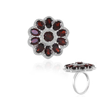 Anello in argento con Granato Mozambico