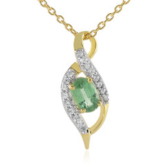 Collana in argento con Cianite Menta