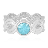 Anello in argento con Apatite Blu