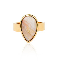 Anello in argento con Agata Lace