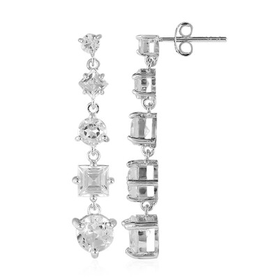 Orecchini in argento con Topazio Bianco