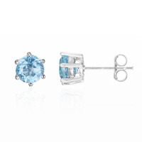 Orecchini in argento con Topazio Blu Cielo