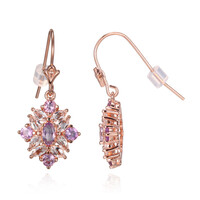 Orecchini in argento con Ametista Rose de France