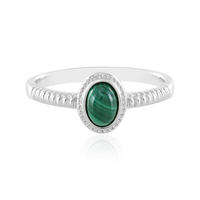 Anello in argento con Malachite