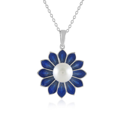 Collana in argento con Perla d'Acqua Dolce Bianca (Adela Silber)