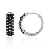 Orecchini in argento con Zaffiro Kanchanaburi