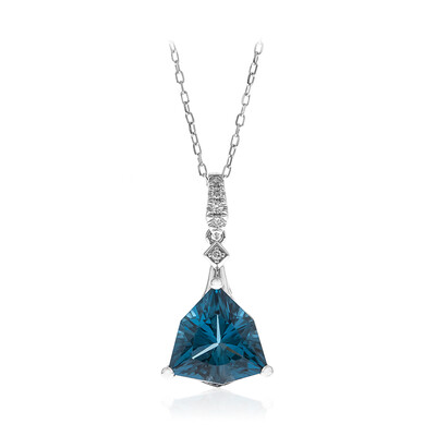 Collana in oro con Topazio Blu Londra