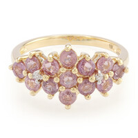 Anello in oro con Zaffiro Padparadscha (non riscaldato) (AMAYANI)