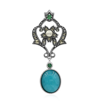 Ciondolo in argento con Amazzonite (Annette classic)